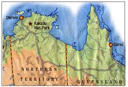 Map Northern Territory - Queensland